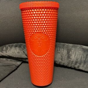 Starbucks Orange Studded Tumbler no straw